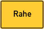 Place name sign Rahe, Ostfriesland