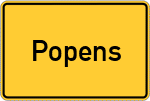 Place name sign Popens