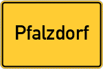 Place name sign Pfalzdorf
