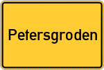 Place name sign Petersgroden