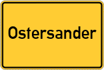 Place name sign Ostersander, Ostfriesland