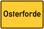Place name sign Osterforde