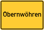 Place name sign Obernwöhren