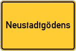 Place name sign Neustadtgödens