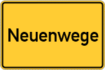 Place name sign Neuenwege
