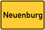 Place name sign Neuenburg, Kreis Friesland