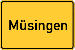 Place name sign Müsingen