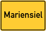Place name sign Mariensiel