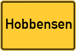 Place name sign Hobbensen, Kreis Schaumb-Lippe