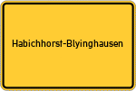 Place name sign Habichhorst-Blyinghausen