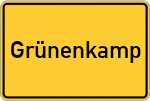 Place name sign Grünenkamp