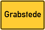 Place name sign Grabstede