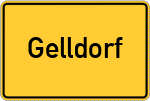 Place name sign Gelldorf