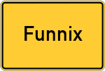 Place name sign Funnix, Ostfriesland