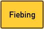 Place name sign Fiebing