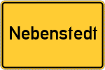 Place name sign Nebenstedt