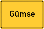 Place name sign Gümse