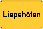 Place name sign Liepehöfen
