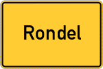 Place name sign Rondel, Elbe
