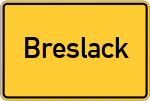 Place name sign Breslack