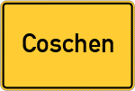Place name sign Coschen