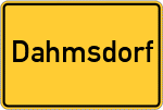 Place name sign Dahmsdorf