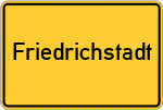 Place name sign Friedrichstadt