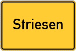 Place name sign Striesen