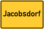 Place name sign Jacobsdorf