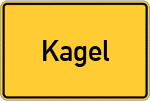 Place name sign Kagel
