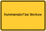 Place name sign Kummersdorf bei Storkow, Mark