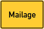 Place name sign Mailage, Kreis Lüchow-Dannenberg