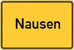 Place name sign Nausen