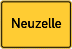 Place name sign Neuzelle