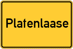 Place name sign Platenlaase