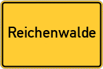 Place name sign Reichenwalde