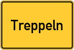 Place name sign Treppeln