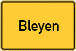 Place name sign Bleyen