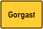 Place name sign Gorgast