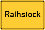 Place name sign Rathstock