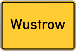 Place name sign Wustrow