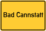 Place name sign Bad Cannstatt