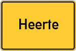 Place name sign Heerte