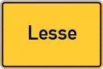 Place name sign Lesse