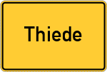 Place name sign Thiede