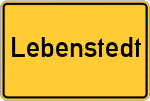 Place name sign Lebenstedt