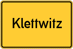 Place name sign Klettwitz