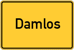 Place name sign Damlos