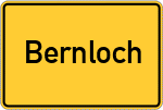 Place name sign Bernloch