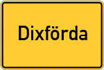 Place name sign Dixförda